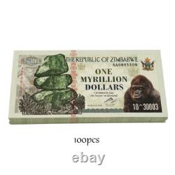 1000pcs Zimbabwe Paper Money One Myrillion Dollars Banknote Wooden Box Set Gift