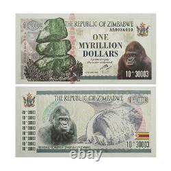 1000pcs Zimbabwe Paper Money One Myrillion Dollars Banknote Wooden Box Set Gift