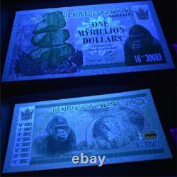 1000pcs Zimbabwe Paper Money One Myrillion Dollars Banknote Wooden Box Set Gift