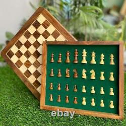 14 Chess Set Wooden Box Set Game Wooden Travel Magnetic Chessboard Toy For