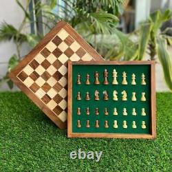 14 Chess Set Wooden Box Set Game Wooden Travel Magnetic Chessboard Toy For