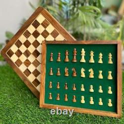 16 Chess Set Wooden Box Game Wooden Travel Magnetic Set Chessboard Toy For