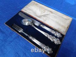 1844. Antique Austrian Silver Cutlery Set In Original Wooden Box