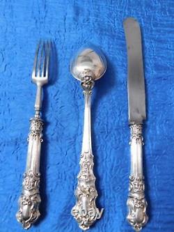 1844. Antique Austrian Silver Cutlery Set In Original Wooden Box