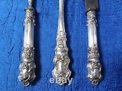1844. Antique Austrian Silver Cutlery Set In Original Wooden Box