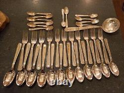 1930s HEIRLOOM Art Deco Style EPNS Cutlery 36 pieces Original Covered Wooden Box