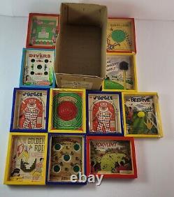 1940s Set of 11 R J Journet & Co Series of Popular Puzzle Wooden Original Box