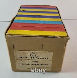 1940s Set of 11 R J Journet & Co Series of Popular Puzzle Wooden Original Box