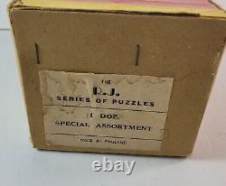 1940s Set of 11 R J Journet & Co Series of Popular Puzzle Wooden Original Box