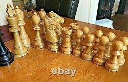 1950's Petrushkin Games Large Wooden Staunton Chess Set 6 (15.5cm) Org. Box Vtg