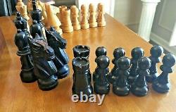 1950's Petrushkin Games Large Wooden Staunton Chess Set 6 (15.5cm) Org. Box Vtg