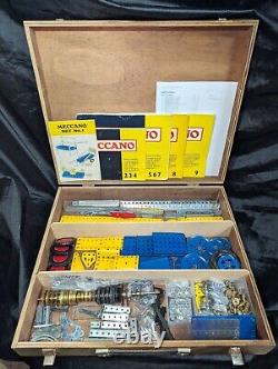 1975 Vintage Meccano Set Outfit No 9 inOriginal Wooden Box Guaranteed Complete