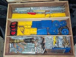 1975 Vintage Meccano Set Outfit No 9 inOriginal Wooden Box Guaranteed Complete