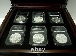 1986-2015 American Silver Eagle Complete Set30 Coins in A Wooden Collectors Box