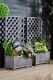 2 Wooden Trellis Planter Garden Lattice Plant Flowerpot Box Deck Patio Set Grey