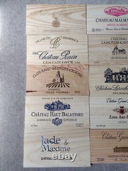 20 x Wine Box End Panels. Wooden. Crate, Side, Plaque. Decoration. Home Bar #