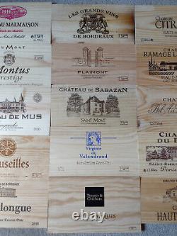 20 x Wine Box End Panels. Wooden. Crate, Side, Plaque. Decoration. Home Bar