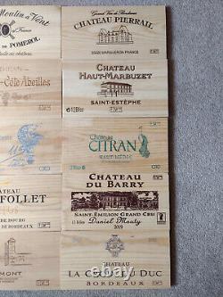 20 x Wine Box End Panels. Wooden. Crate, Side, Plaque. Decoration. Home Bar #