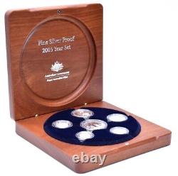 2005 Royal Australian Mint Deluxe Wooden Silver Proof Year Set BOX + COA