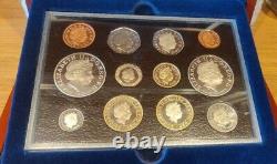 2005 UK Royal Mint 12-Coin Executive Proof Set. Wooden Presentation Box + COA