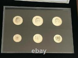 2011 Morocco Regular commemorative of 6 Proof silver coins set in Wooden Box