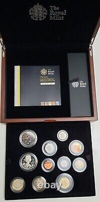 2012 Royal Mint Premium Proof Coin Set in Original Wooden Box
