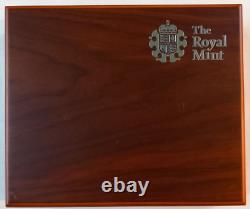 2012 Royal Mint Premium Proof coin set in wooden case with COA, booklet & box