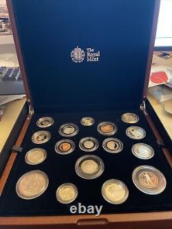 2016 UK Royal Mint Premium Proof Coin Collection Wooden Boxed Set COA (5884)