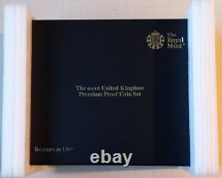 2018 Royal Mint Premium Proof coin set in wooden case with COA, booklet & box