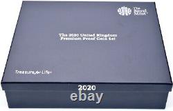 2020 Royal Mint Premium Proof 13 Coin Year Set Wooden Box + COA £5 1p