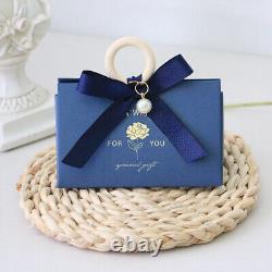 2023 NEW Rose Flower Pearl Wood Ring Wedding Party Favour Candy Sweet Gift Boxes
