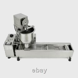 220V 3KW Commercial Automatic Donut Maker Making Machine Oil Tank & 3 Sets Mold