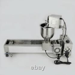 220V 3KW Commercial Automatic Donut Maker Making Machine Oil Tank & 3 Sets Mold