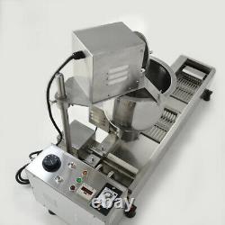 220V 3KW Commercial Automatic Donut Maker Making Machine Oil Tank & 3 Sets Mold