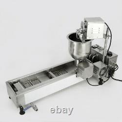 220V 3KW Commercial Automatic Donut Maker Making Machine Oil Tank & 3 Sets Mold