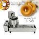220v Commercial Automatic Donut Maker Making Machine Wide Oil Tank 3 Sets Mold