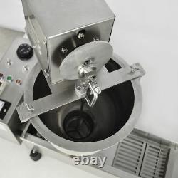 220V Commercial Automatic Donut Maker Making Machine Wide Oil Tank 3 Sets Mold