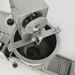 220V Commercial Automatic Donut Maker Making Machine Wide Oil Tank with3 Sets Mold