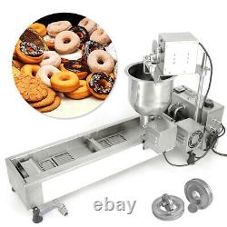 220V Commercial Automatic Donut Making Machine with 3 sets Mold & Wide Oil Tank