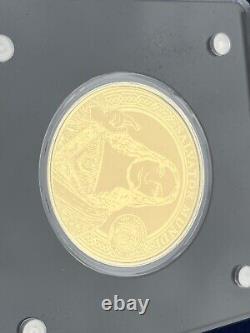 24 Ct Gold 6 Coin Da Vinci Set In Wooden Presentation Box