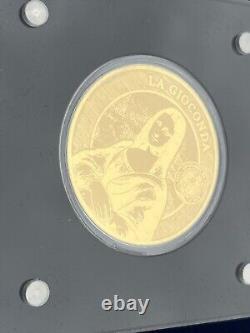 24 Ct Gold 6 Coin Da Vinci Set In Wooden Presentation Box