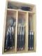 24 Piece Laguiole Bee Design Black Cutlery Set Classy Design In A Wooden Box