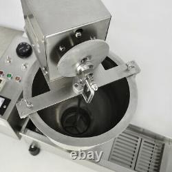 3 Sets Mold 220V Commercial Automatic Donut Maker Making Machine Wide Oil Tank