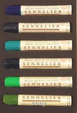 36 x Large Sennelier Artists Oil Paint Sticks / Bars Wooden Box Set 38ml Size