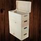 4 Tier Long Wooden Crate Set Stackable Storage Boxes Slim Unit 40x20x53.5 Cm