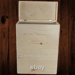 4 Tier Long Wooden Crate Set Stackable Storage Boxes Slim Unit 40x20x53.5 cm