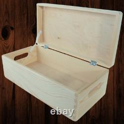 4 Tier Long Wooden Crate Set Stackable Storage Boxes Slim Unit 40x20x53.5 cm