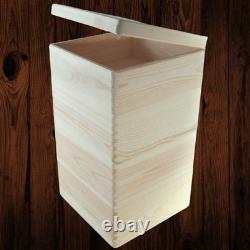 4 Tier Square Wooden Storage Crate Set Stackable Cube Lidded Boxes 30x30x53.5 cm