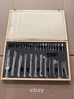 40 Pcs/Set HSS FLUTE COUNTE Interchangeable Pilot Counterbore Set in wooden box