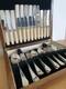 40 Piece 4 Person Cutlery Set, Wooden Presentation Box Traditional Complete Set
